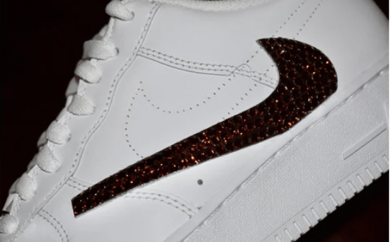 Cactus Jack Inspired Reverse Swoosh AF1s Lei Lab Crystals